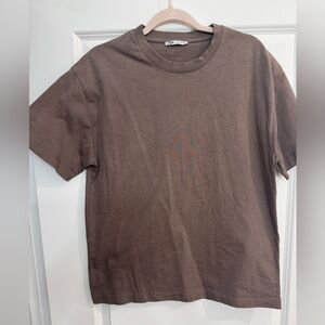 Zara Brown Short Sleeve Men's Tee